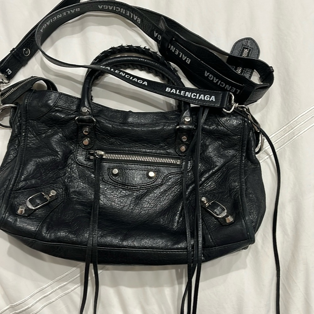 Balenciaga Logo Strap city bag